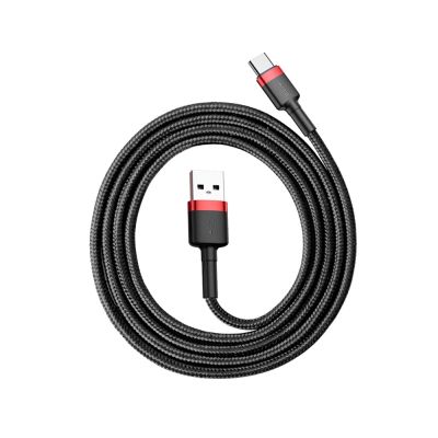 8. Baseus Cafule USB-A / USB-C QC 3.0 3A Cable 1 m - Black and Red