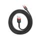 8. Baseus Cafule USB-A / USB-C QC 3.0 3A Cable 1 m - Black and Red