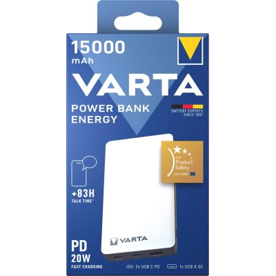 8. Varta Energy 15000 Lithium Polymer (LiPo) 15000 mAh Black, White