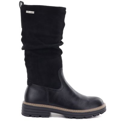 2. Women's warm, ruffled boots, black M.Daszyński SA259-
