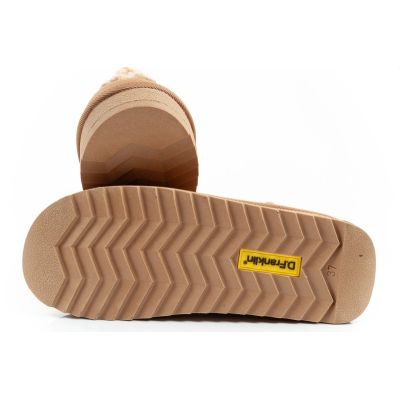 18. D.Franklin women's winter snow boots, fashionable fur lining, brown beige