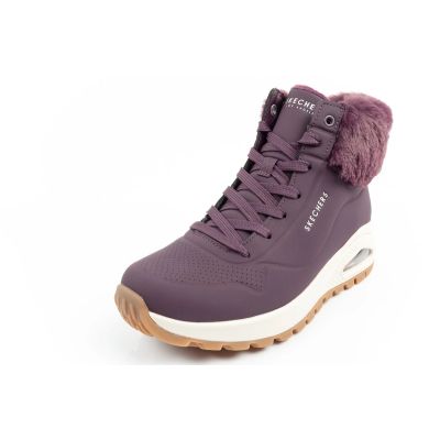 12. Skechers Uno Rugged Women's Insulated Winter Boots Purple