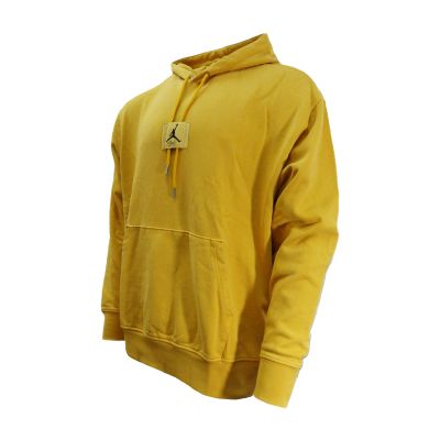 2. Air Jordan Essentials Statement Fleece Washed Pullover Hoodie Yellow Ocher - FB7290-752