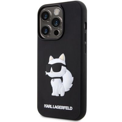 2. Karl Lagerfeld KLHCP14L3DRKHNK iPhone 14 Pro 6.1" black/black hardcase Rubber Choupette 3D