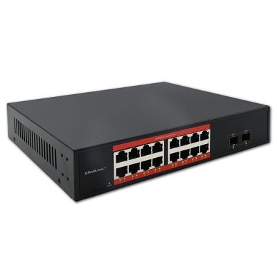 Qoltec Network Switch SWITCH Gigabit Ethernet | 16x RJ45 | 2x SFP | 1000 Mb/s