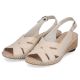 25. Rieker W RKR682 comfortable leather sandals beige