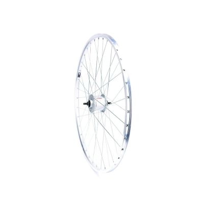 5. 28 INCH FRONT WHEEL WITH SHIMANO HUB SILVER RIM