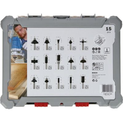 3. Bosch 2 607 017 471 milling cutters Bit set 15 pcs.