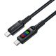 2. Acefast C7-03 USB-C USB-C 100W 1.2m cable with display - black
