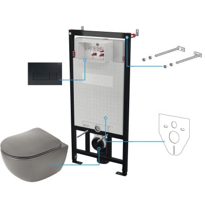 6-in-1 concealed toilet set