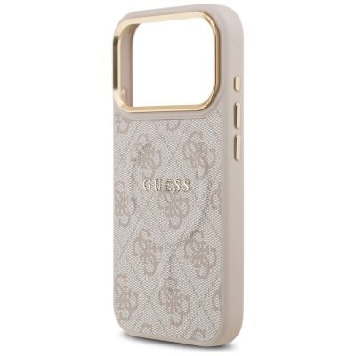6. Guess 4G PU Classic Logo MagSafe Case for iPhone 17 Pro - Pink
