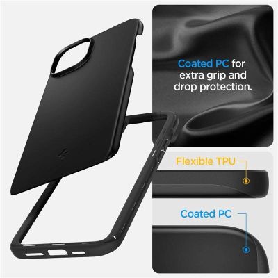 16. Spigen Thin Fit iPhone 15 Plus Case - Black