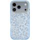 3. Guess IML Leopard Glitter Triangle Logo MagSafe Case for iPhone 17 Pro Max / 18 Pro Max - Blue