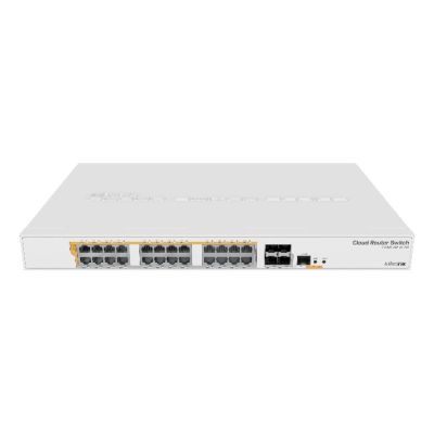 6. Switch Mikrotik CRS328-24P-4S+RM 28p PoE (PoE+: 24;) 450W Managed Gigabit/10G
