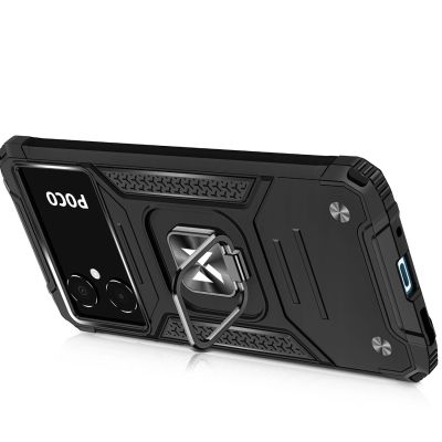 4. Wozinsky Ring Armor case for Samsung Galaxy A03 armored cover magnetic holder ring black