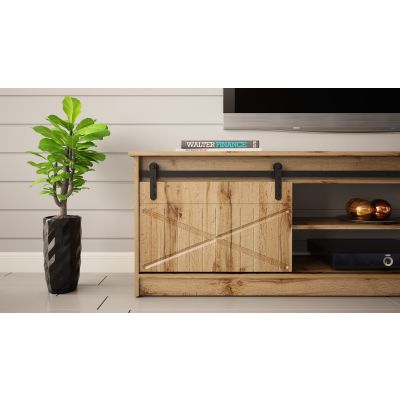 6. TV cabinet GRANERO 200x56.7x35 oak wotan