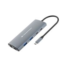 Conceptronic DONN06G Wired Docking Station USB 3.2 Gen 1 (3.1 Gen 1) Type-C Gray