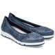 4. Rieker L3065-14 women's comfortable openwork blue ballet flats
