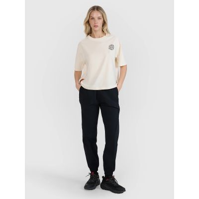 7. Women's oversize printed T-shirt 4F 4FWSS25TTSHF1993-11S