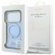 9. Guess IML Ring Stand 360 Script Metal Logo MagSafe Case for iPhone 17 Pro / 18 Pro - Light Blue