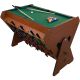 9. 3-in-1 ROTARY GAME TABLE, BILLIARDS, TABLE FOOTBALL, AIR HOOK-UP 121x89x84.5CM