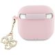 2. Guess AirPods 4 cover Silicone 4G Charm case - pink
