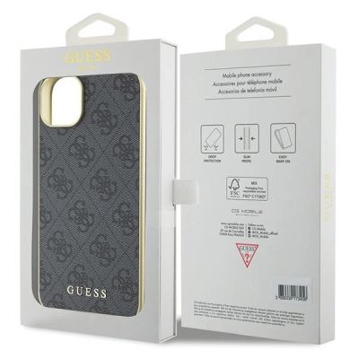8. Guess 4G Charms Collection case for iPhone 15 Plus - gray