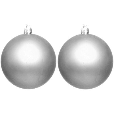22. DECORATIVE PLASTIC BAUBLE SAFE 12 PCS DIA 60MM SILVER