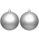 22. DECORATIVE PLASTIC BAUBLE SAFE 12 PCS DIA 60MM SILVER