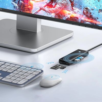 6. Orico PAPW3AT-U3 USB Hub 4-port 3x USB-A 3.0 with microSD/SD card reader 1 m - black