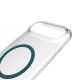 8. Puro Lite Mag TPU+PC Case Compatible with MagSafe for iPhone 17 Air - Transparent with Turquoise Ring