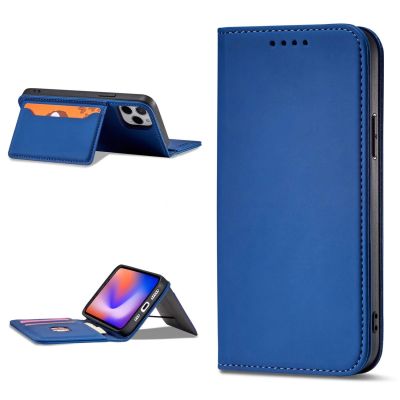 4. Magnet Card Case for iPhone 12 Pro Max Pouch Card Wallet Card Holder Blue