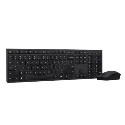 6. Lenovo Professional Wireless Rechargeable Keyboard and Mouse Combo | Keyboard and Mouse Set | Wireless | Mouse Included | US Euro | Bluetooth Connectivity | Gray