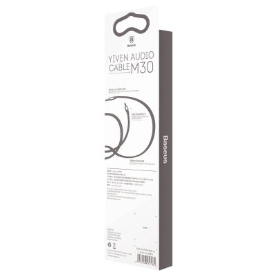 7. Baseus Yiven M30 stereo audio cable AUX 3.5 mm male mini jack 1.5 m silver-black (CAM30-CS1)