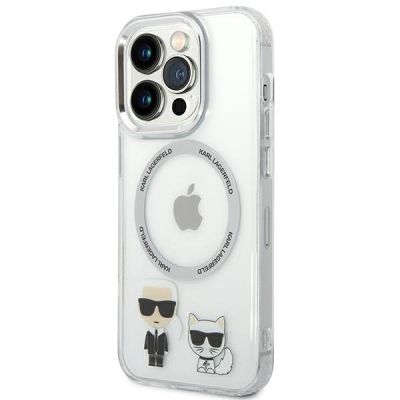 2. Karl Lagerfeld KLHMP14XHKCT iPhone 14 Pro Max 6.7 "hardcase transparent / transparent Karl & Choupette Aluminum Magsafe
