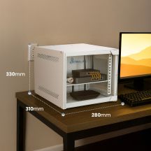Extralink LITE 6U 10 280X310 WALL-MOUNTED RACKMOUNT CABINET GRAY