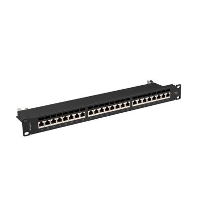 LANBERG PATCH PANEL 19" 24 PORT 1U CAT.7 FTP BLACK PPS7-1024-B