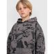 6. Boy's sweatshirt with hood, open, 4F 4FJRAW25TSWSM2343-90A