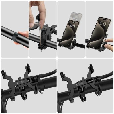 5. Tech-Protect V3 Bike Phone Holder for Handlebars - Black