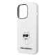 6. Karl Lagerfeld Silicone Choupette case for iPhone 14 Pro Max - white