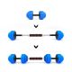 26. HMS SGG30 BAR 2-in-1 weight set (barbell and dumbbells) 30 kg