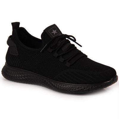 6. NEWS M EVE266A black textile sports shoes 