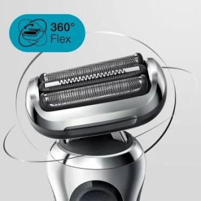 3. Braun Series 7 71-S7200c Foil Shaver Trimmer Black, Silver