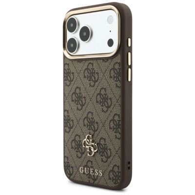 2. Guess 4G Case with MagSafe Wallet for iPhone 18 Pro / 17 Pro – brown