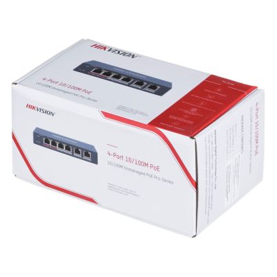10. Hikvision DS-3E0106HP-E network links Unmanaged Fast Ethernet (10/100) PoE support Blue