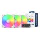3. MONTECH HP140 ARGB PWM fan 140x140x25 white 3 pcs. (HP140 ARGB PWM (W) 3 IN 1)