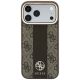 3. Guess 4G with Stripe Round and Classic Logos MagSafe Case for iPhone 17 Pro Max / 18 Pro Max - Brown