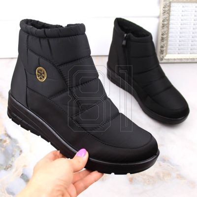 9. News W EVE437A black wedge snow boots