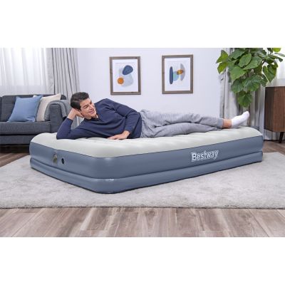 15. Bestway 6716T Air Mattress Double Mattress Blue, Gray