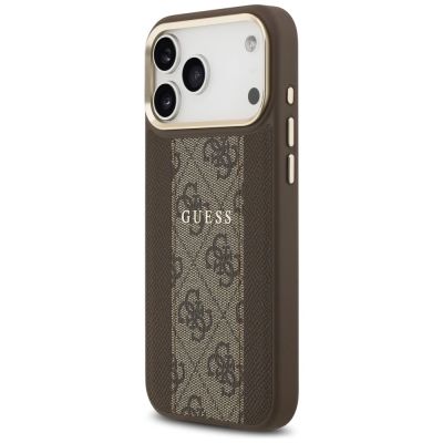 2. Guess 4G Stripe MagSafe case for iPhone 17 Pro Max - brown